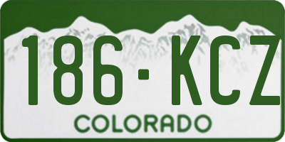CO license plate 186KCZ