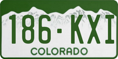 CO license plate 186KXI