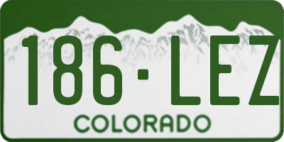 CO license plate 186LEZ