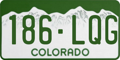 CO license plate 186LQG