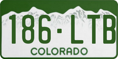 CO license plate 186LTB