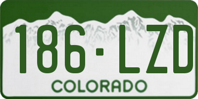 CO license plate 186LZD
