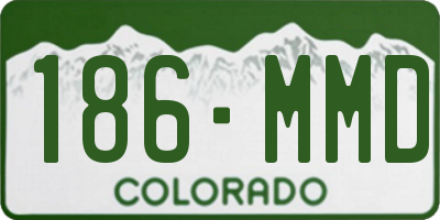 CO license plate 186MMD