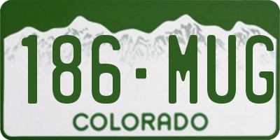 CO license plate 186MUG