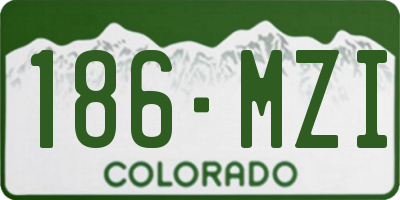 CO license plate 186MZI
