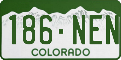 CO license plate 186NEN