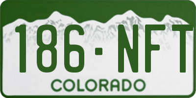 CO license plate 186NFT