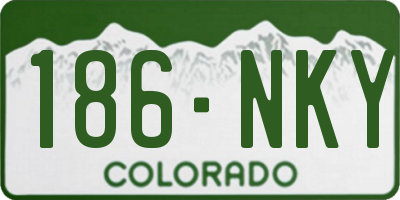 CO license plate 186NKY