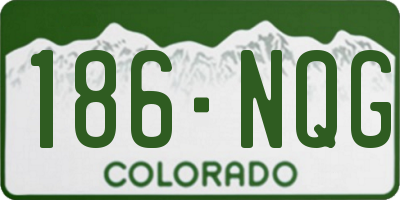 CO license plate 186NQG