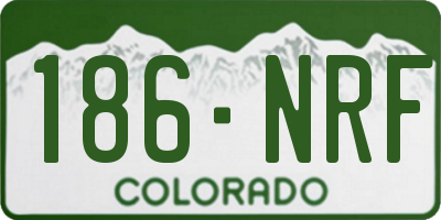CO license plate 186NRF