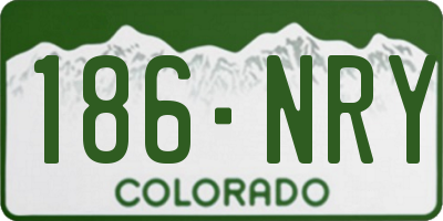 CO license plate 186NRY