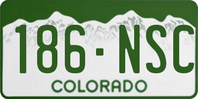 CO license plate 186NSC