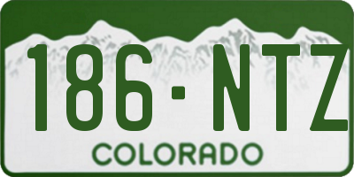 CO license plate 186NTZ