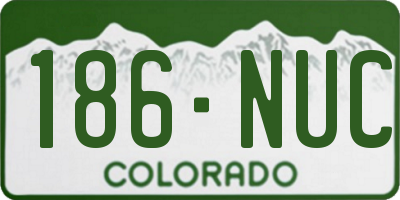 CO license plate 186NUC