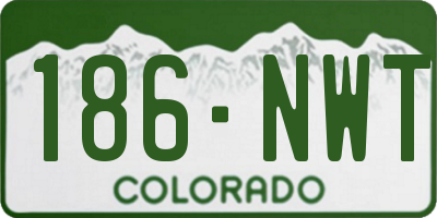 CO license plate 186NWT