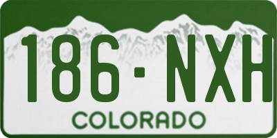 CO license plate 186NXH