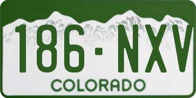 CO license plate 186NXV