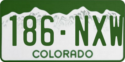 CO license plate 186NXW