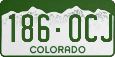 CO license plate 186OCJ