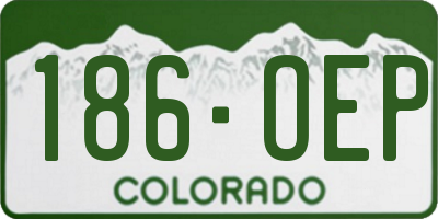 CO license plate 186OEP