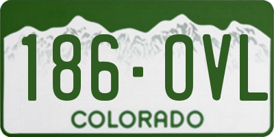 CO license plate 186OVL