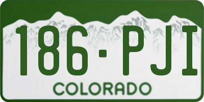 CO license plate 186PJI