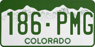CO license plate 186PMG