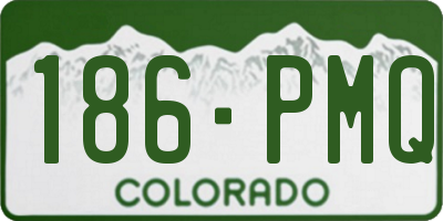 CO license plate 186PMQ