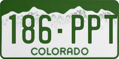 CO license plate 186PPT