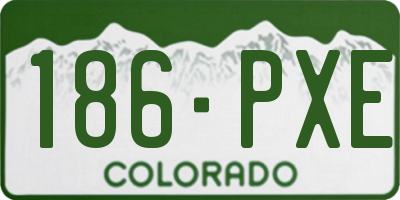 CO license plate 186PXE