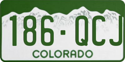 CO license plate 186QCJ