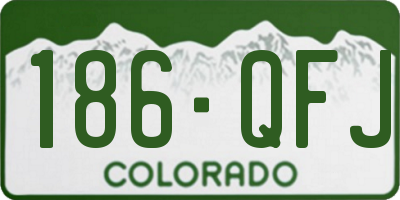 CO license plate 186QFJ