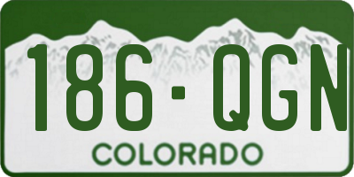 CO license plate 186QGN