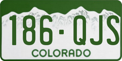 CO license plate 186QJS
