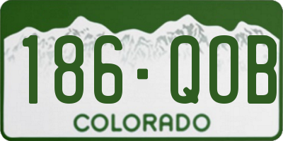 CO license plate 186QOB