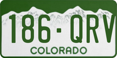 CO license plate 186QRV