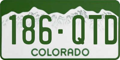 CO license plate 186QTD
