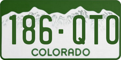 CO license plate 186QTO