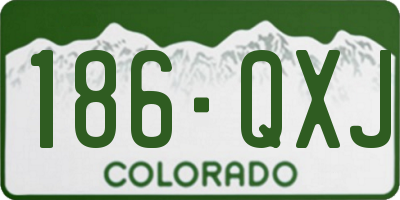 CO license plate 186QXJ