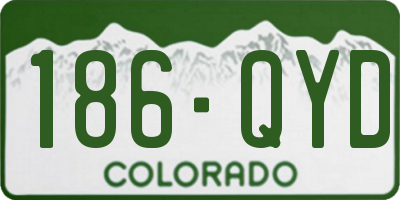 CO license plate 186QYD