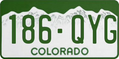 CO license plate 186QYG