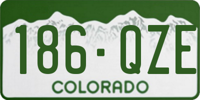 CO license plate 186QZE