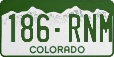 CO license plate 186RNM