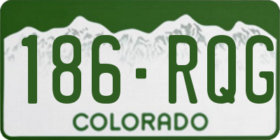 CO license plate 186RQG