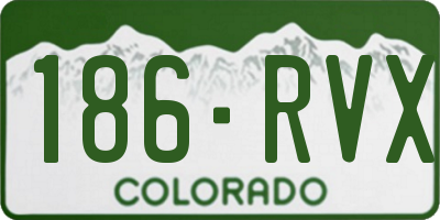 CO license plate 186RVX