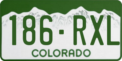 CO license plate 186RXL