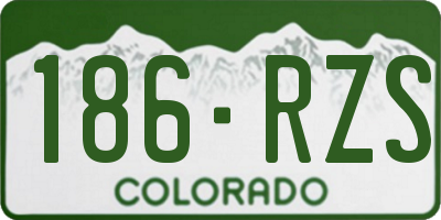 CO license plate 186RZS