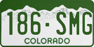 CO license plate 186SMG
