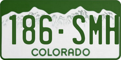 CO license plate 186SMH