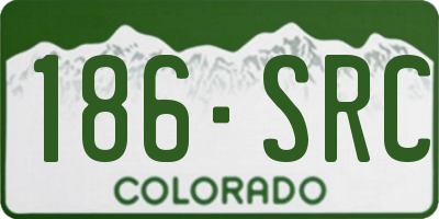 CO license plate 186SRC